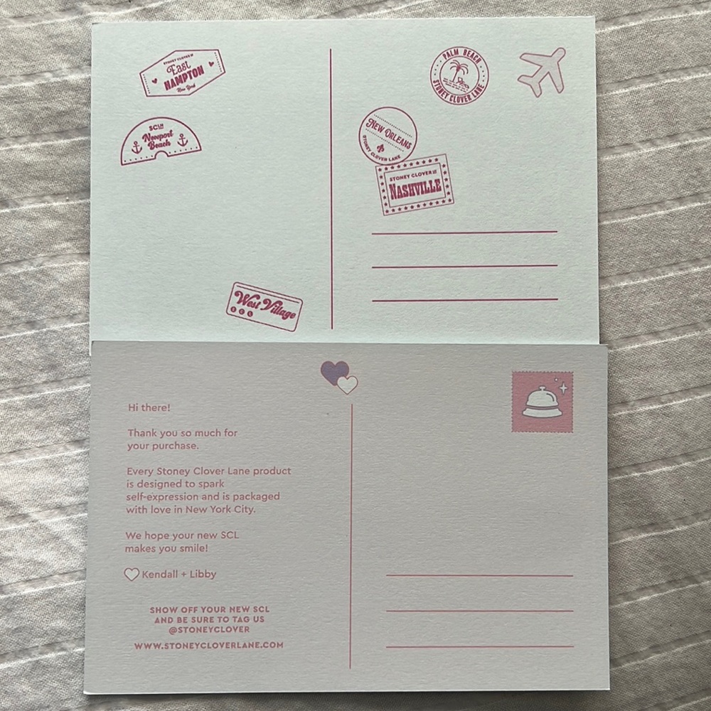 Stoney Clover Lane Postcard duo and sticker - Picture 2 of 3